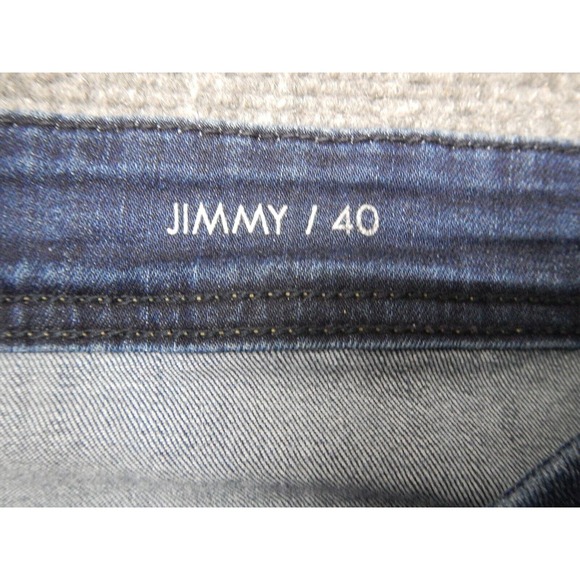 Fidelity Jimmy Straight Jeans Mens Size 40 Blue Dark Wash Faded Style Denim - Picture 4 of 11